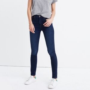Madewell Skinny Jeans Womens Size 24 Dark Blue High Rise Denim Pants